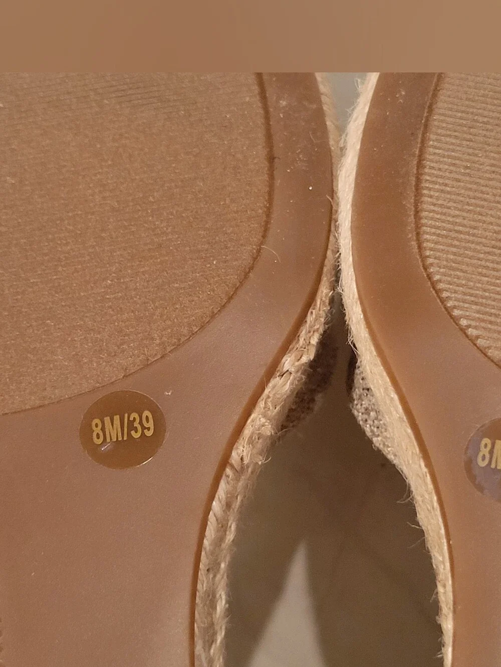 New Lucky Brand Size 8 Wedge Sandals Metallic Linen Womens Ladies Espadrille